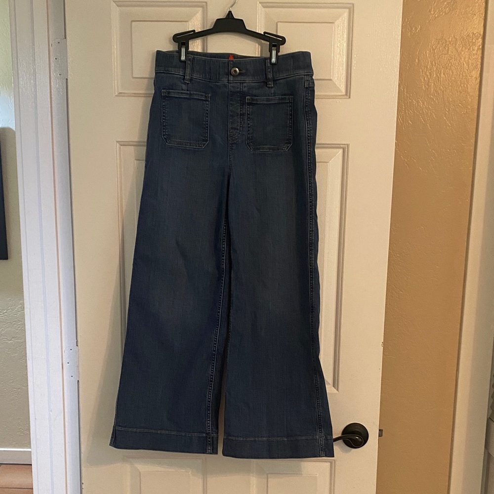 Spanx cropped wide leg jeans